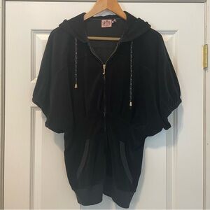 Authentic y2k Juicy Couture Black & Gold Short-Sleeved Tracksuit - Rare!